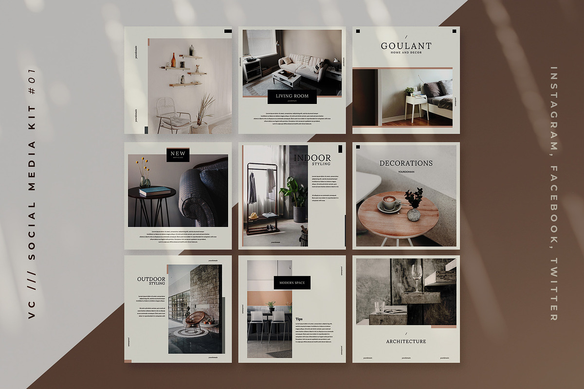 Interior Social Media Kits in Instagram Templates - product preview 8