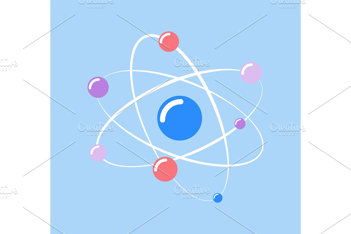 Atom and Small Particles Isolated in Illustrations - product preview 8