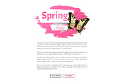Spring Sale Label Butterfly with