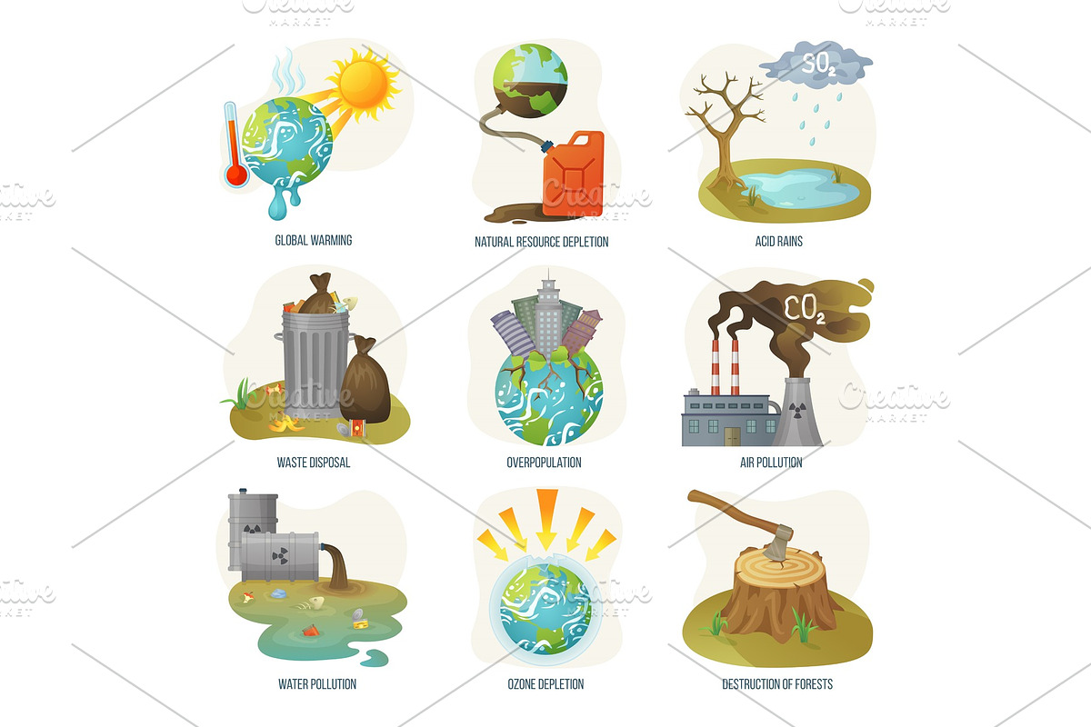 Global Warming Natural Resource in Illustrations - product preview 8