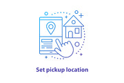 Setting pick up location icon
