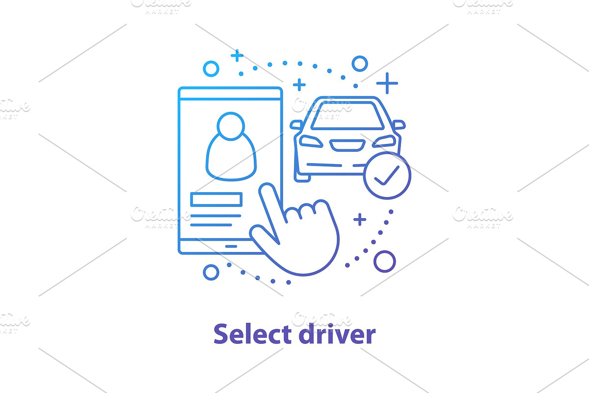 Drivers choosing concept icon in Icons - product preview 8