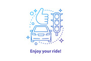Carpooling service concept icon