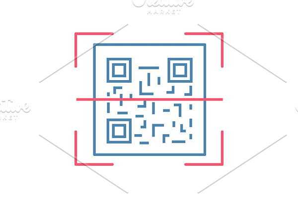 QR code scanning color icon