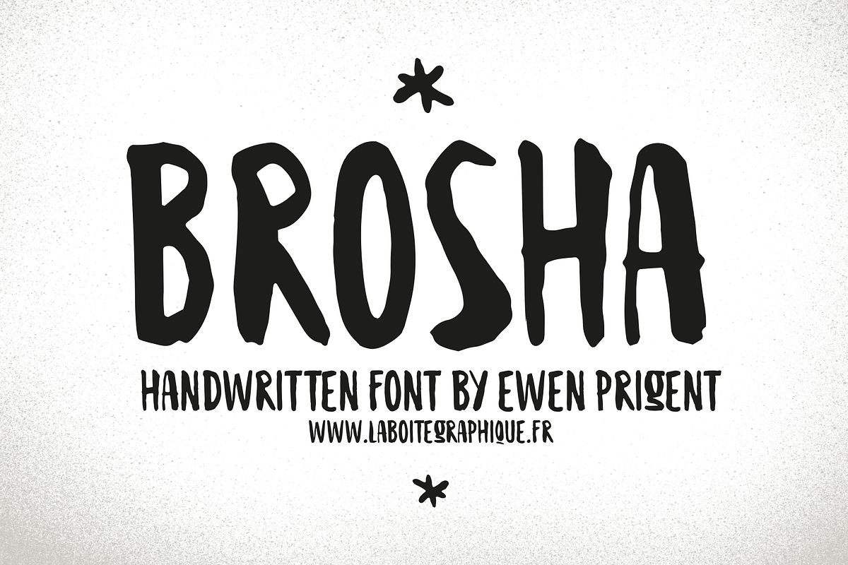 Brosha - hand made font  in Display Fonts - product preview 8