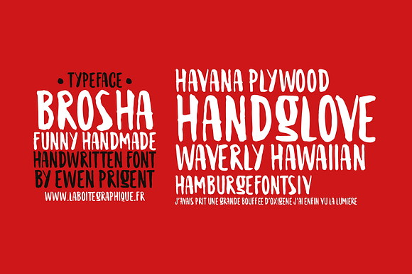 Brosha - hand made font  in Display Fonts - product preview 2