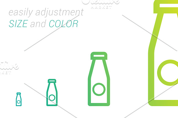 Bottle Mini Icon in Baby Icons - product preview 1