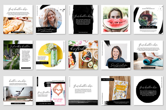 Instagram Watercolor Templates in Instagram Templates - product preview 2