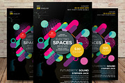 Electro Space Party Flyer Template
