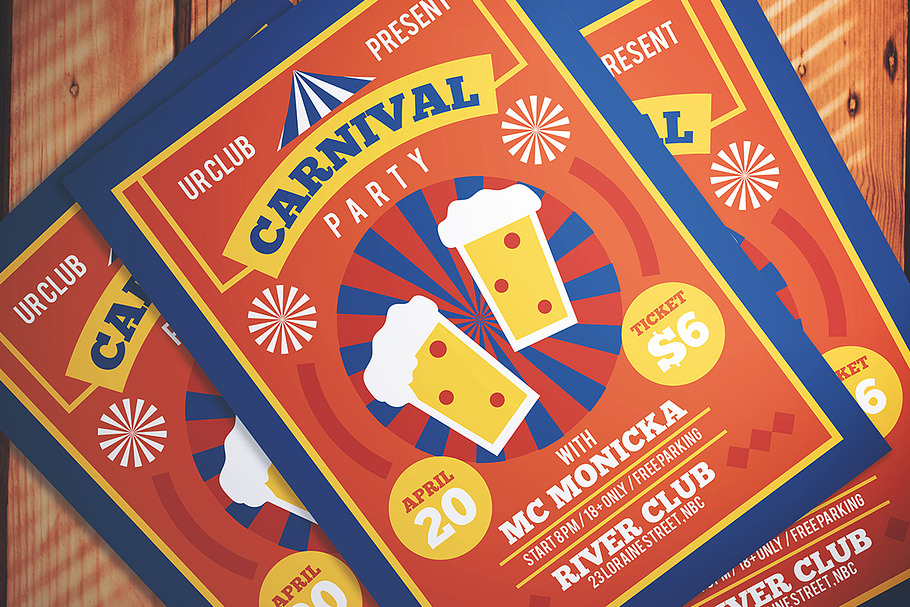 Carnival Party Flyer in Flyer Templates - product preview 8