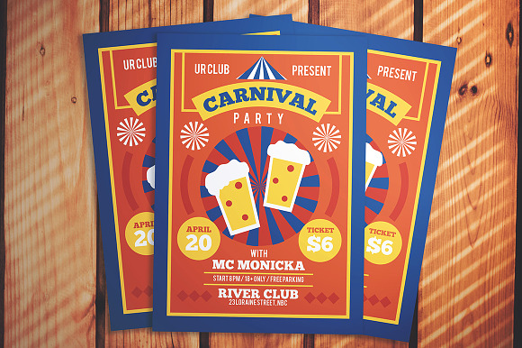 Carnival Party Flyer in Flyer Templates - product preview 1