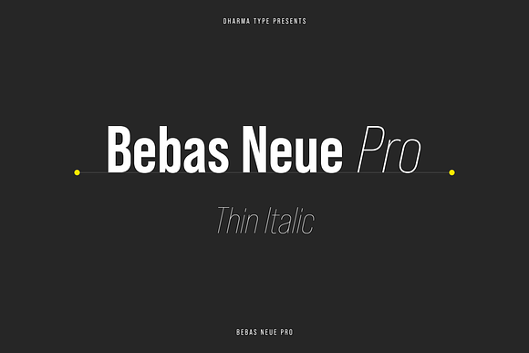 Bebas Neue Pro - Thin Italic in Italic Fonts - product preview 11