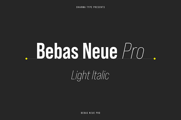 Bebas Neue Pro - Light Italic in Italic Fonts - product preview 11