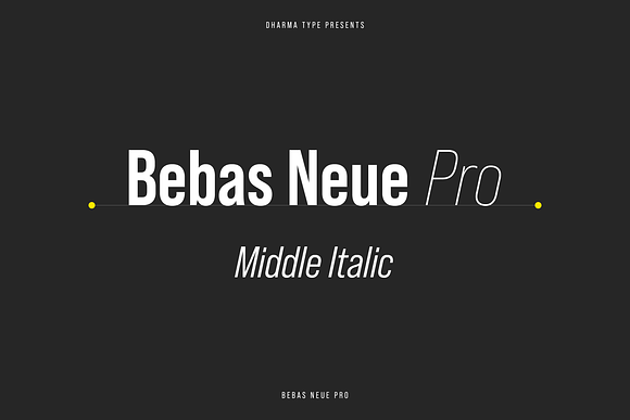 Bebas Neue Pro - Middle Italic in Italic Fonts - product preview 9