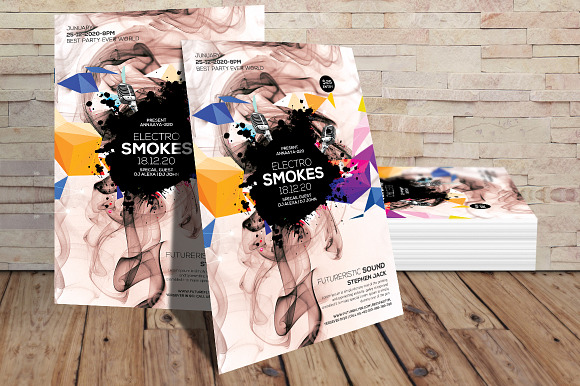 Space Electro Beat Flyer Template in Flyer Templates - product preview 1