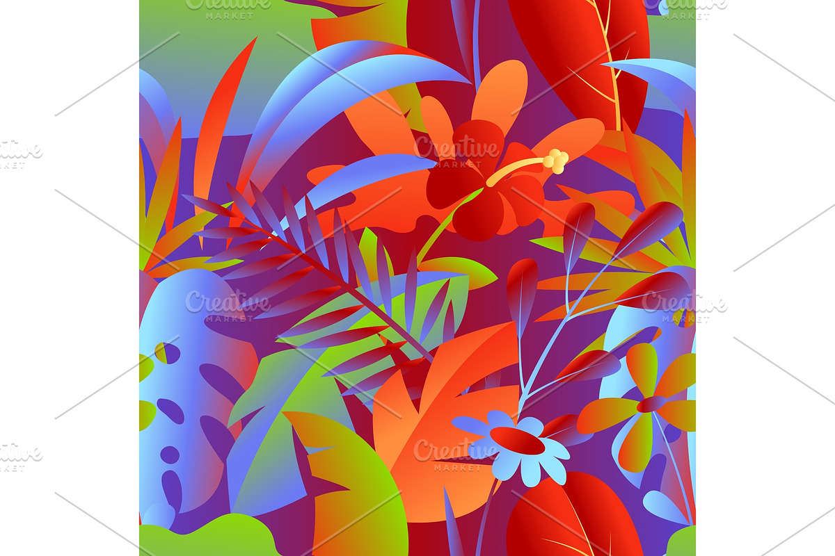 Seamless pattern with tropical in Patterns - product preview 8