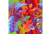 Seamless pattern with tropical