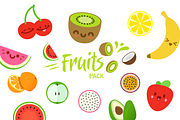 Fresh Fruits vector objects