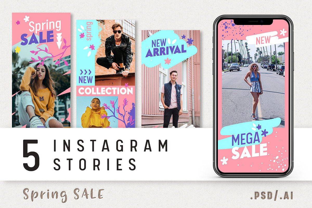 Spring Sale Instagram Stories in Instagram Templates - product preview 8