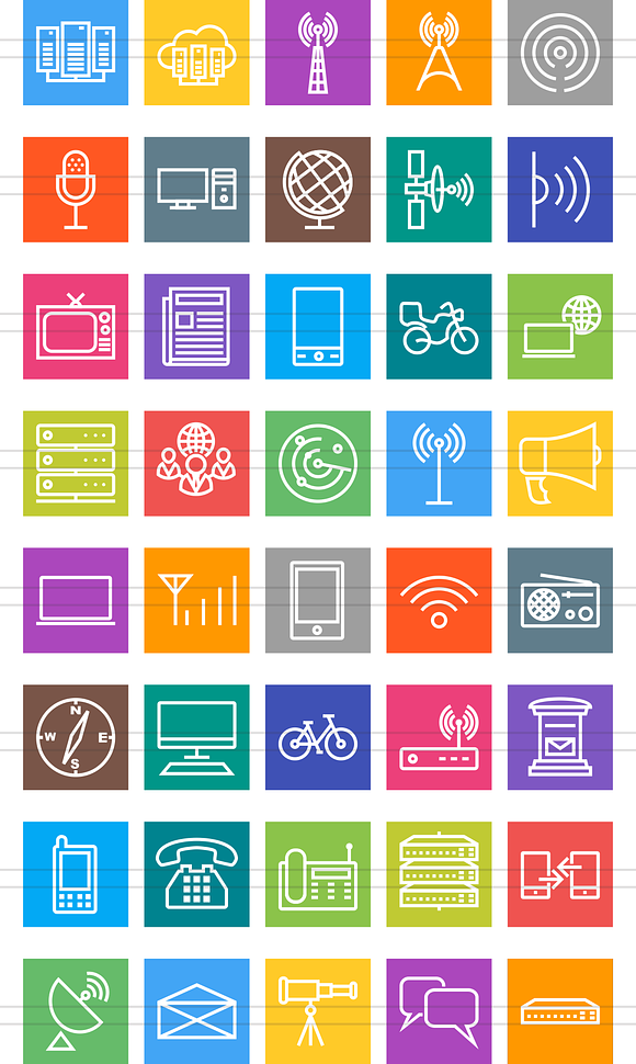 40 Communication Multicolor Icons in Graphics - product preview 1