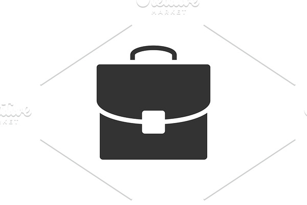 Briefcase black icon