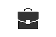 Briefcase black icon