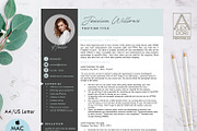 Modern resume template with picture