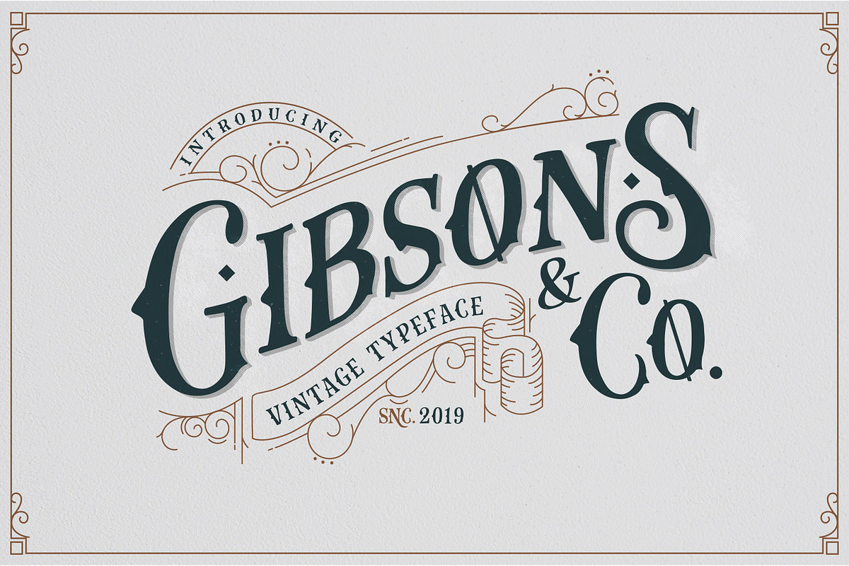Gibsons Co (Extra Ornament) in Display Fonts - product preview 8