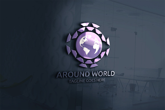 Around World Logo in Logo Templates - product preview 1