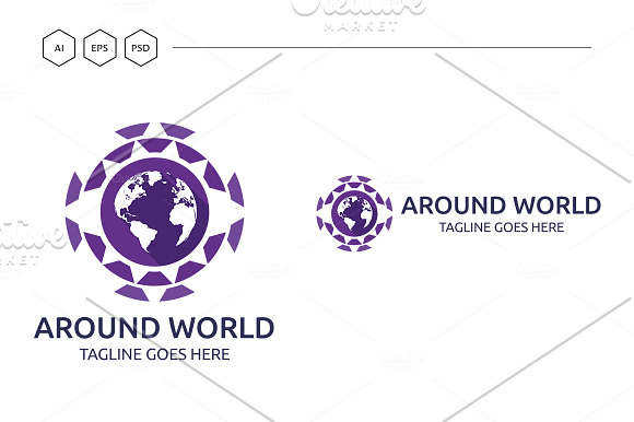 Around World Logo in Logo Templates - product preview 3