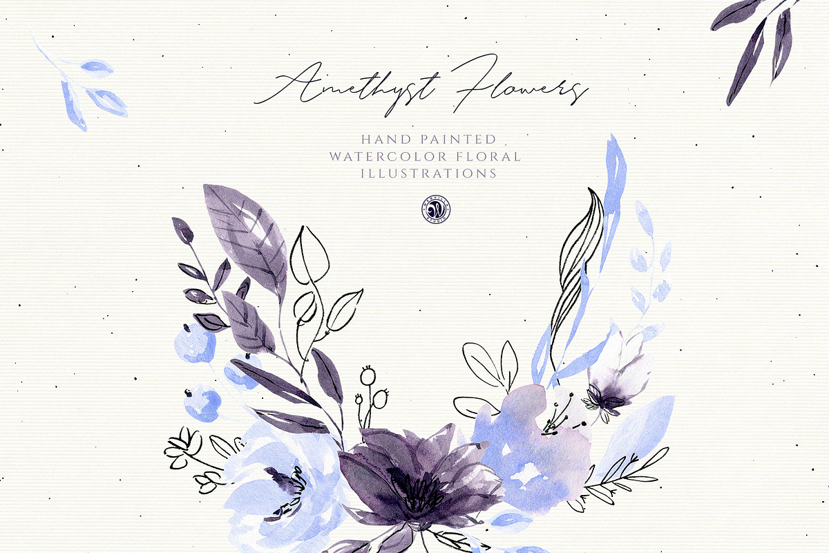Amethyst Flowers in Illustrations - product preview 8