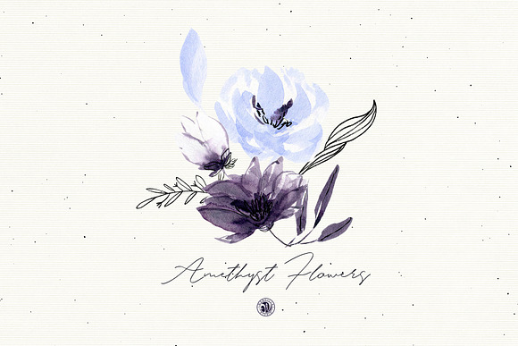 Amethyst Flowers in Illustrations - product preview 1