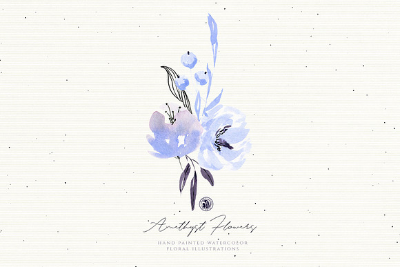 Amethyst Flowers in Illustrations - product preview 3