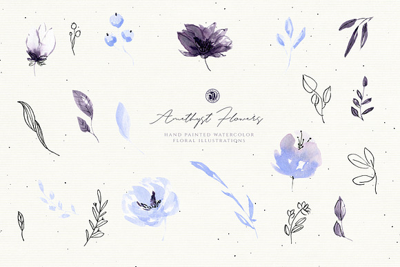 Amethyst Flowers in Illustrations - product preview 4