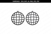 Disco ball Earrings svg,cricut files
