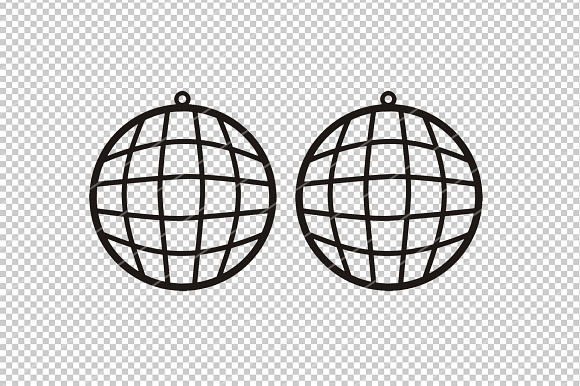 Disco ball Earrings svg,cricut files in Patterns - product preview 1