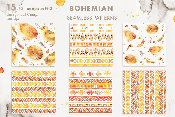 Chicken Seamless Patterns