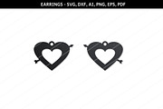 Heart earrings svg,Heart svg,cricut 