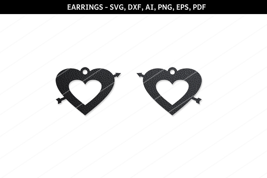 Heart earrings svg,Heart svg,cricut  in Patterns - product preview 8