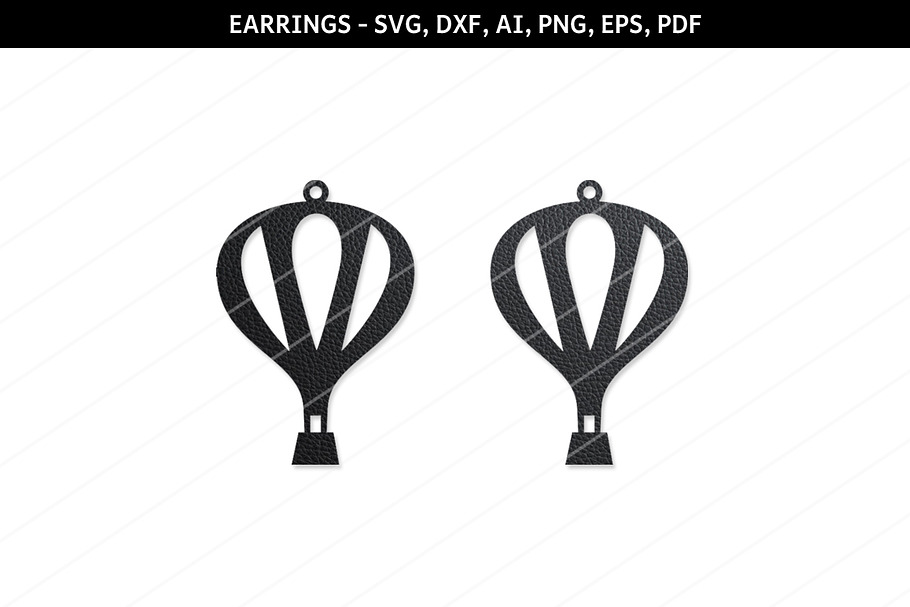 Hot air baloon earrings svg,cricut in Patterns - product preview 8