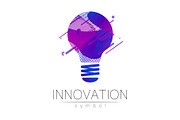 Logo sign of innovation in science