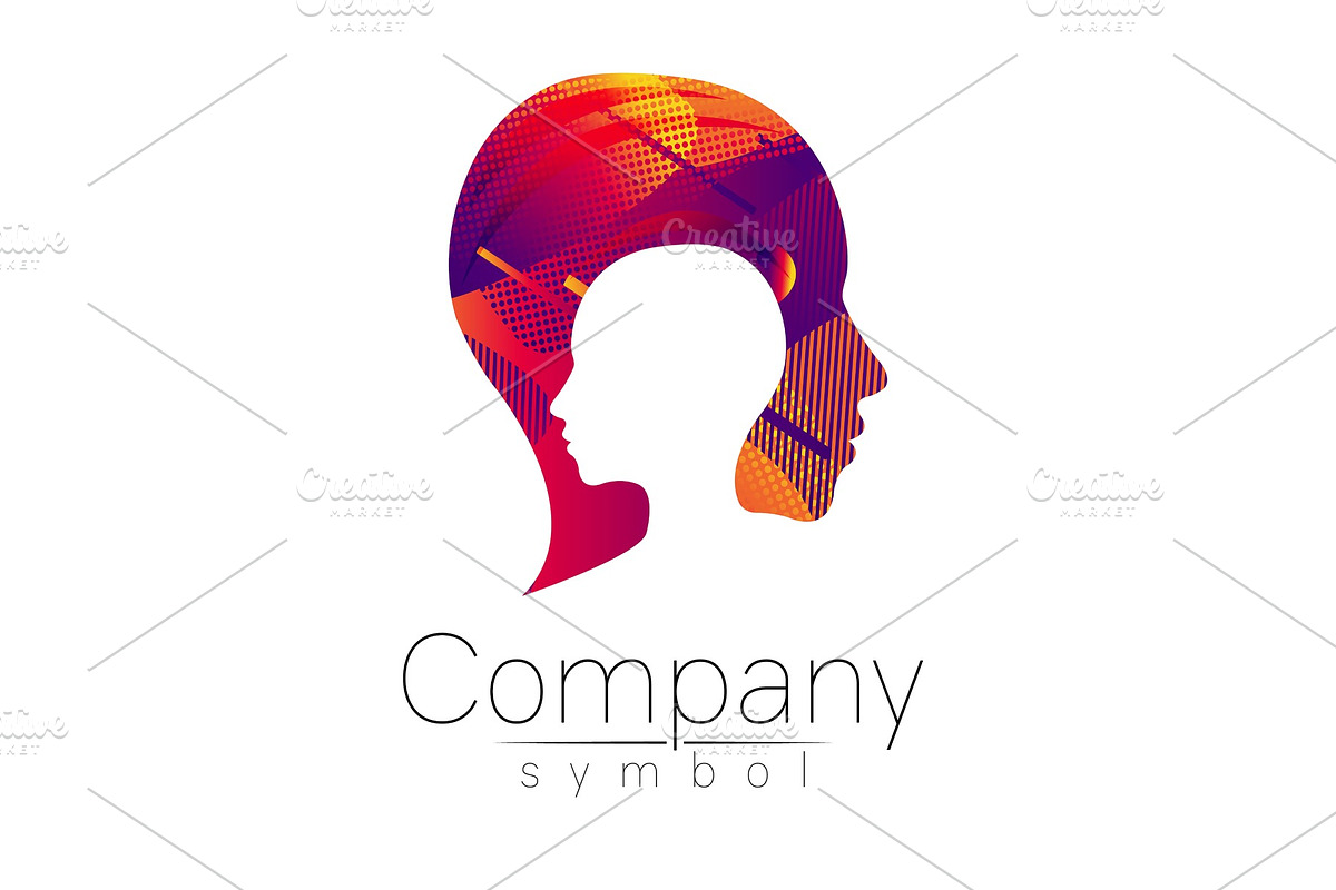 Modern head logo of Company Brand in Objects - product preview 8