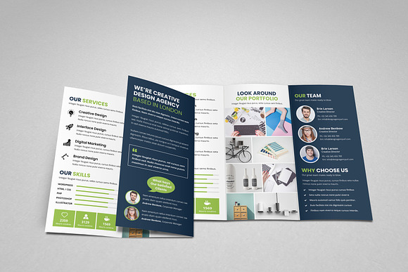 Portfolio Trifold Brochure Design v2 in Brochure Templates - product preview 5
