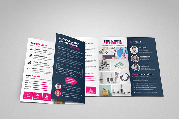 Portfolio Trifold Brochure Design v2 in Brochure Templates - product preview 11