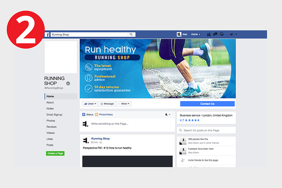 Facebook Cover Pack Sport Running in Facebook Templates - product preview 2