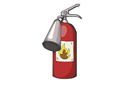 Fire extinguisher sketch engraving