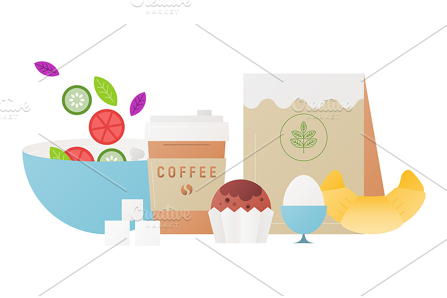 Fresh Healthy Breakfast in Illustrations - product preview 8