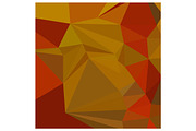 Tenne Tawny Orange Abstract Low Poly