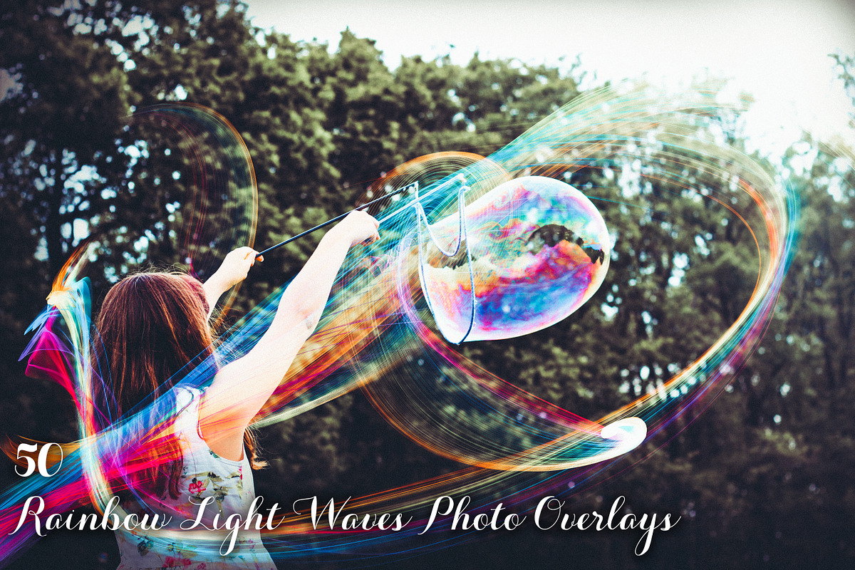 50 Rainbow Light Waves Overlays in Photoshop Layer Styles - product preview 8