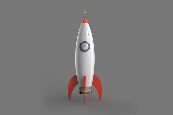Spaceship rocketship cartoon simple 